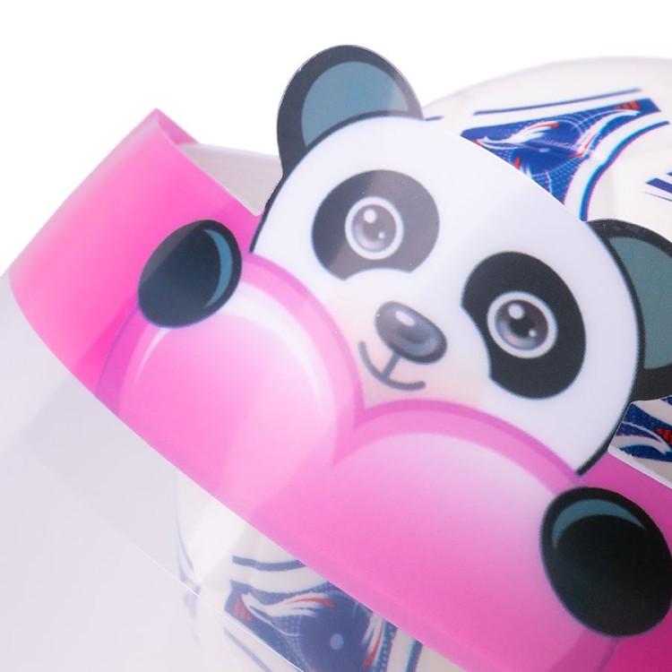 Przyłbica ochronna dla dzieci Wzór Panda dzięcięca przyłbica ochronna przezroczysta plastikowa osłona na nos i usta osłona na całą twarz dla dzieci