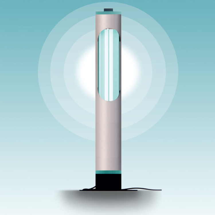 Przepływowa lampa bakteriobójcza 36F UV-C oczyszczacz dezynfekator sterylizator powietrza UV-C