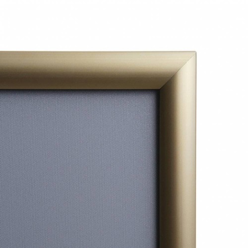 Ramka zatrzaskowa KRAST A4 (21,0 x 29,7 cm) aluminiowa złota z ostrym prostym narożnikiem rama ramka plakatowa OWZ ścienna na plakat na zdjęcia profil 25 mm
