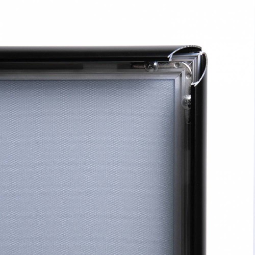 Ramka zatrzaskowa KRAST A4 (21,0 x 29,7 cm) aluminiowa czarna z ostrym prostym narożnikiem rama ramka plakatowa OWZ ścienna na plakat na zdjęcia profil 25 mm