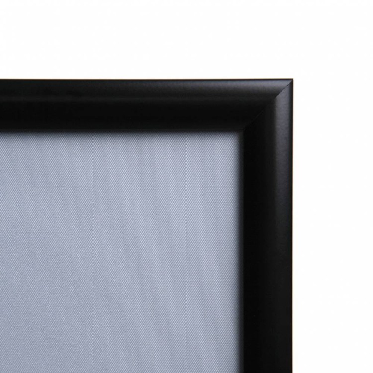 Ramka zatrzaskowa KRAST A4 (21,0 x 29,7 cm) aluminiowa czarna z ostrym prostym narożnikiem rama ramka plakatowa OWZ ścienna na plakat na zdjęcia profil 25 mm