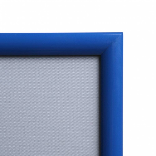 Ramka zatrzaskowa KRAST A4 (21,0 x 29,7 cm) aluminiowa niebieska z ostrym prostym narożnikiem rama ramka plakatowa OWZ ścienna na plakat na zdjęcia profil 25 mm