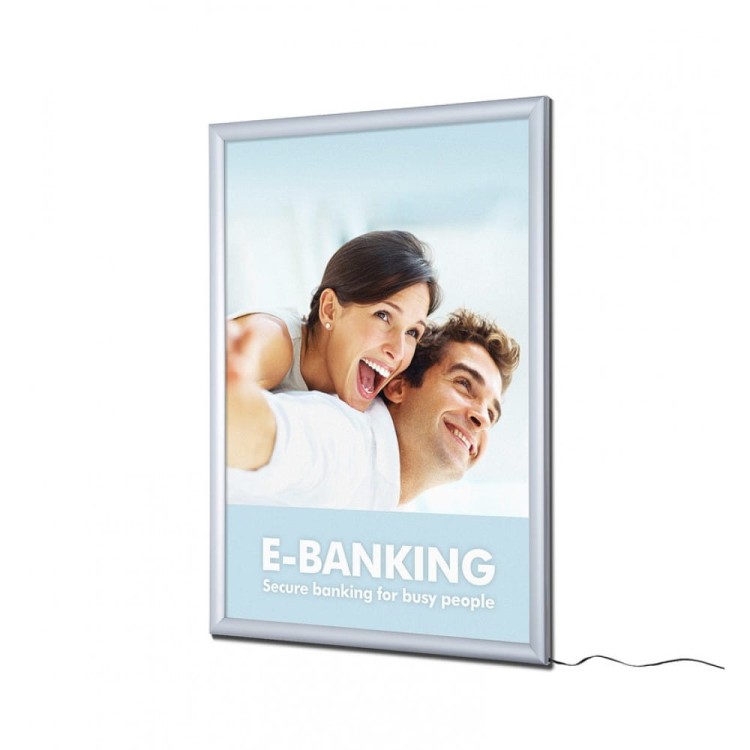 Ramka LED podświetlana PLED Standard A1 (59,4 x 84,1 cm) rama na plakat zdjęcia obraz zatrzaskowa OWZ podświetlana rama plakatowa wysokiej jakości
