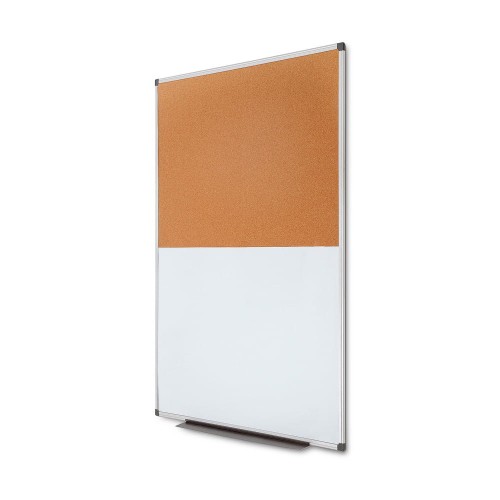 Tablica korkowa / aluminiowa 90 x 120 cm biała tablica suchościeralna tablica korkowa do urzędu szkoły biura do pisania markerem pisakiem suchościeralnym