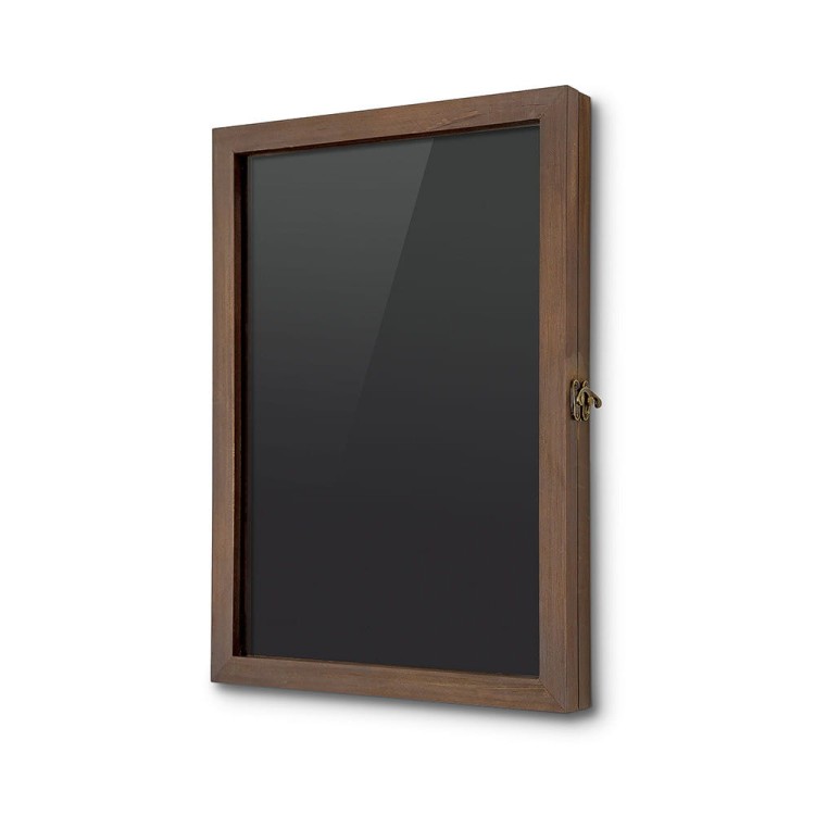 Drewniana gablota A3 31x43 cm zamykana na trzpień do użytku wewnętrznego gablota wewnętrzna gablota ogłoszeniowa gablota informacyjna tablica ogłoszeń tablica informacyjna