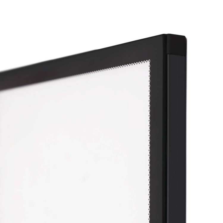 Podświetlana ramka LED A2 (42 x 59,4 cm) aluminiowa czarna z zaokrąglonym narożnikiem rama ramka plakatowa wsuwana ścienna na plakat na zdjęcia profil 5 mm