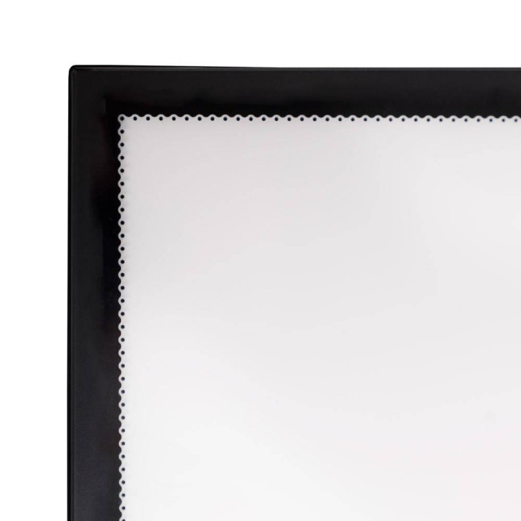 Podświetlana ramka LED A2 (42 x 59,4 cm) aluminiowa czarna z zaokrąglonym narożnikiem rama ramka plakatowa wsuwana ścienna na plakat na zdjęcia profil 5 mm