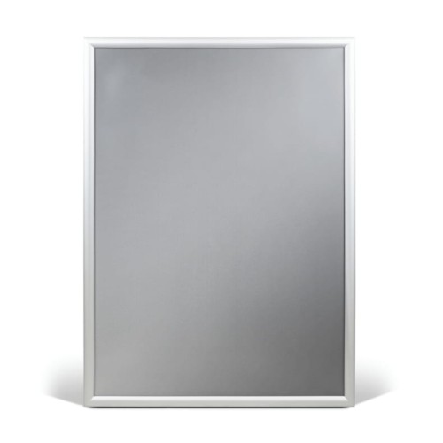 Ramka plakatowa OWZ B2 (70 x 50 cm) aluminiowa srebrna z prostym narożnikiem rama ramka plakatowa OWZ ścienna na plakat na zdjęcia profil 25 mm