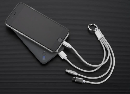 Kabel USB 3 w 1 TAUS srebrny