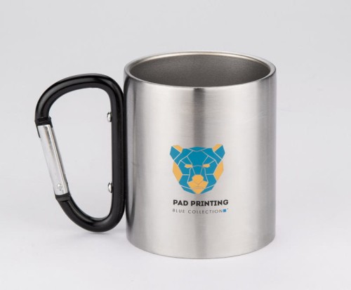 Kubek z karabińczykiem CAMPIC 200 ml czarny
