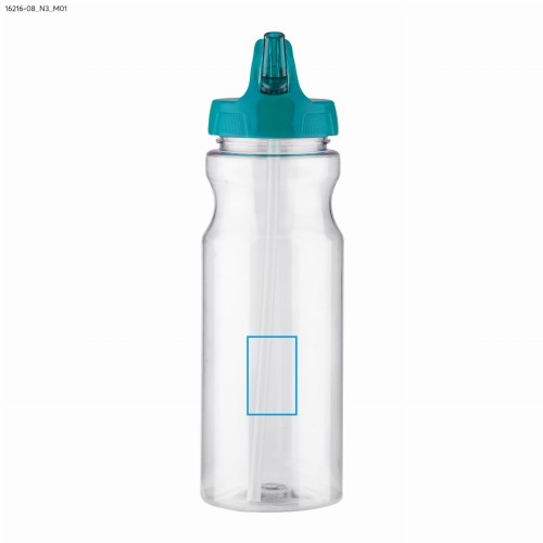 Bidon ze słomką TRANCE 700 ml błękitny