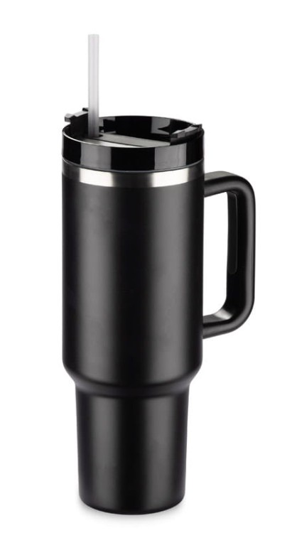 Kubek termiczny STANLI 1000 ml czarny z logo