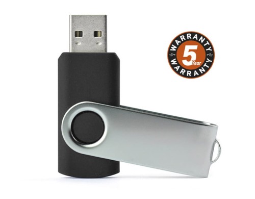 Pamięć USB TWISTER 16 GB czarny z logo
