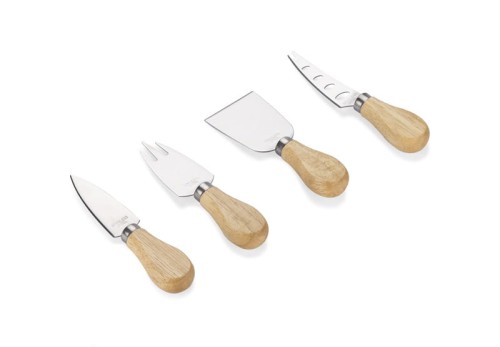 Zestaw noży do sera PECORINO beżowy (naturalny) z logo