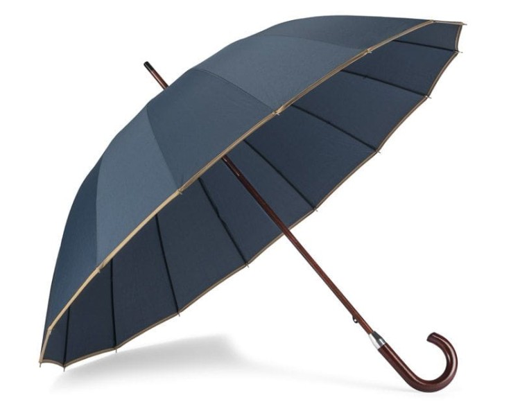 Parasol EVITA 16 panelowy granatowy z logo