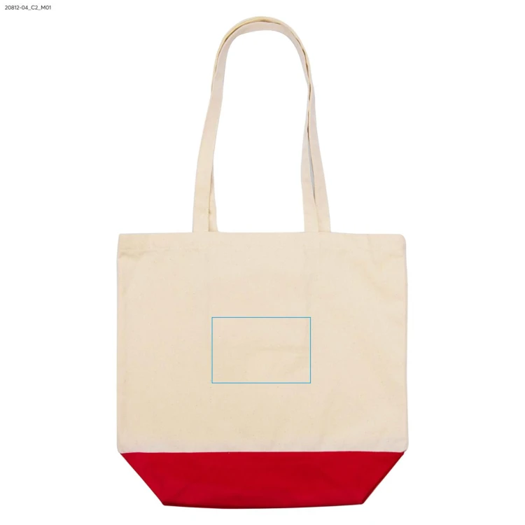 Torba bawełniana VIBO 340 g czerwony z logo