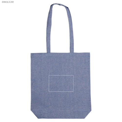 Torba bawełniana LAN 140 g granatowy z logo