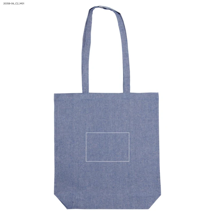 Torba bawełniana LAN 140 g granatowy z logo