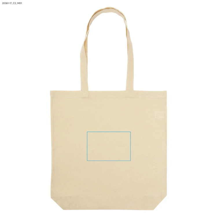 Torba bawełniana TOBI 140 g beżowy (naturalny) z logo