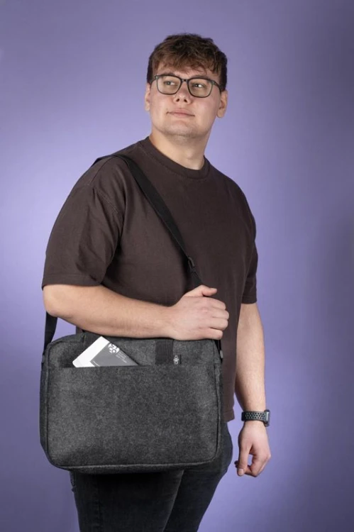 Torba na laptopa TEKKO szary z logo