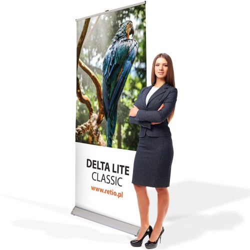 Rollup Delta Lite Classic 100 x 200 cm stojak reklamowy rozwijany z wydrukiem