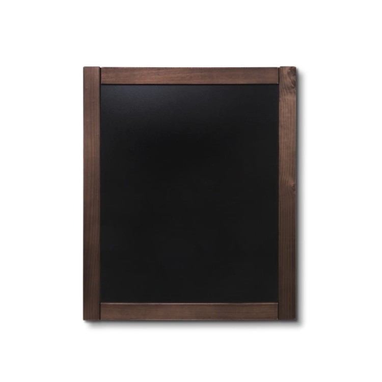 Tablica kredowa NATURA Classic Ciemno brązowa 50 x 60 cm drewniana tabliczka kredowa z czarną powierzchnią do pisania markerami kredowymi