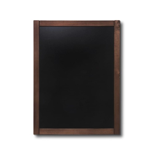 Tablica kredowa NATURA Classic Ciemno brązowa 60 x 80 cm drewniana tabliczka kredowa z czarną powierzchnią do pisania markerami kredowymi