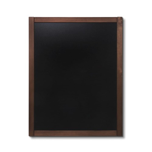 Tablica kredowa NATURA Classic Ciemno brązowa 70 x 90 cm drewniana tabliczka kredowa z czarną powierzchnią do pisania markerami kredowymi