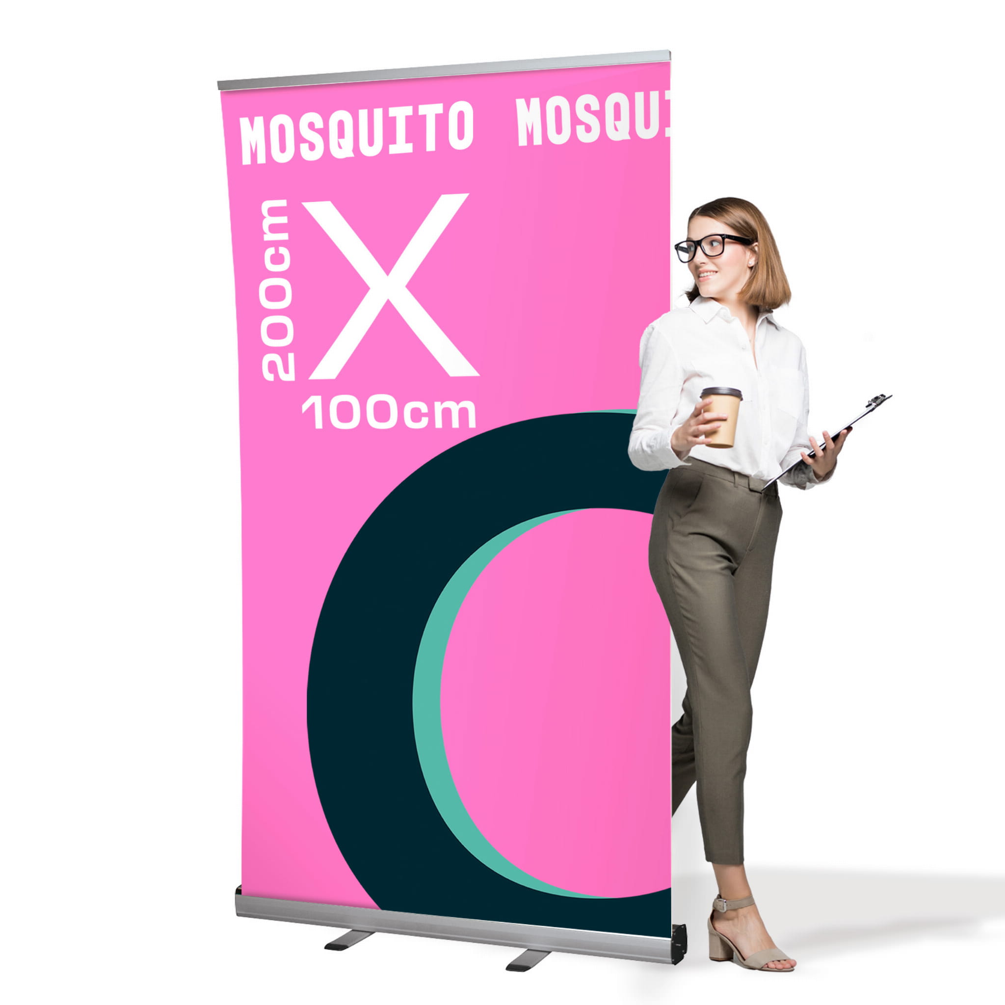 Rollup Mosquito 100 x 200 cm stojak reklamowy jak Ścianka Reklamowa rozwijany z opcją wydruku