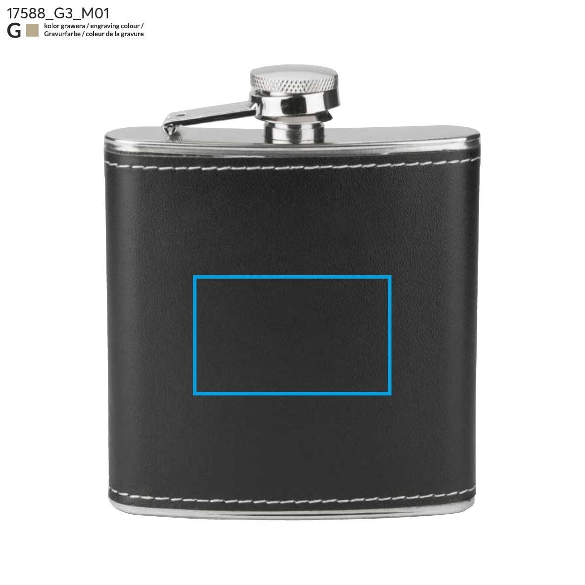 Piersiówka BANFF 180 ml czarny