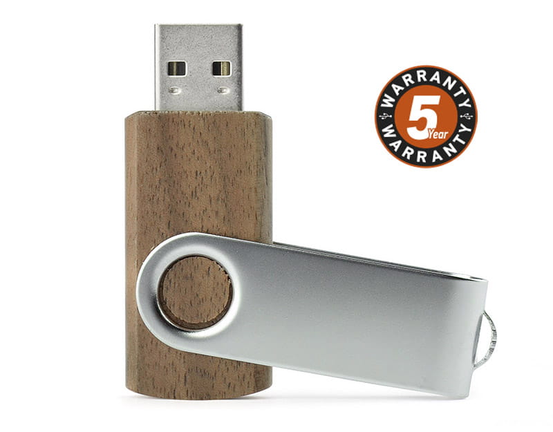 Clé USB TWISTER NOYER 16 GB marron