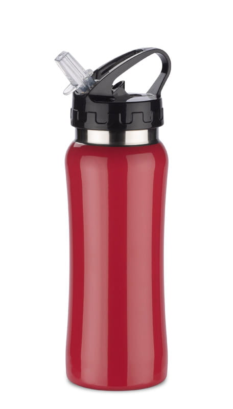 Bidon stalowy PATRO 600 ml czerwony z logo