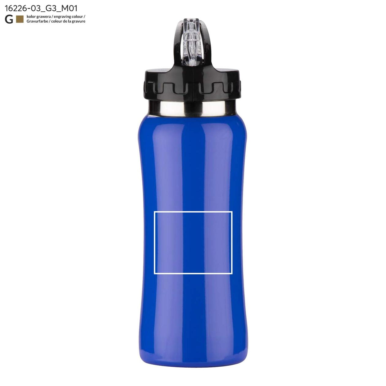 Bidon stalowy PATRO 600 ml niebieski