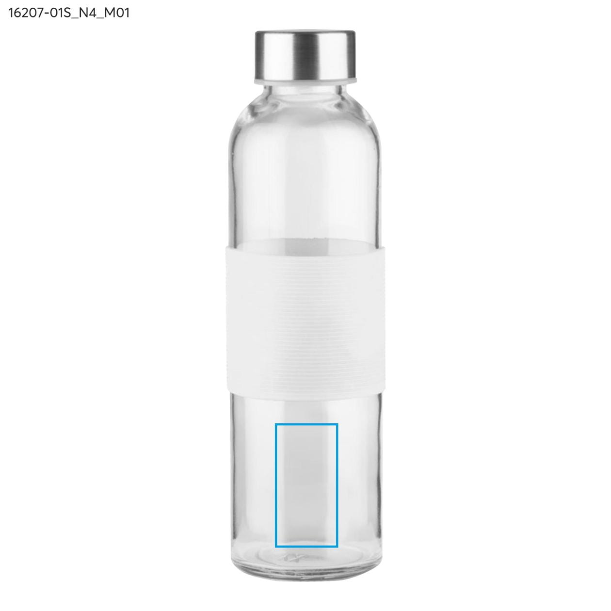 Butelka szklana GLASSI 480 ml biały