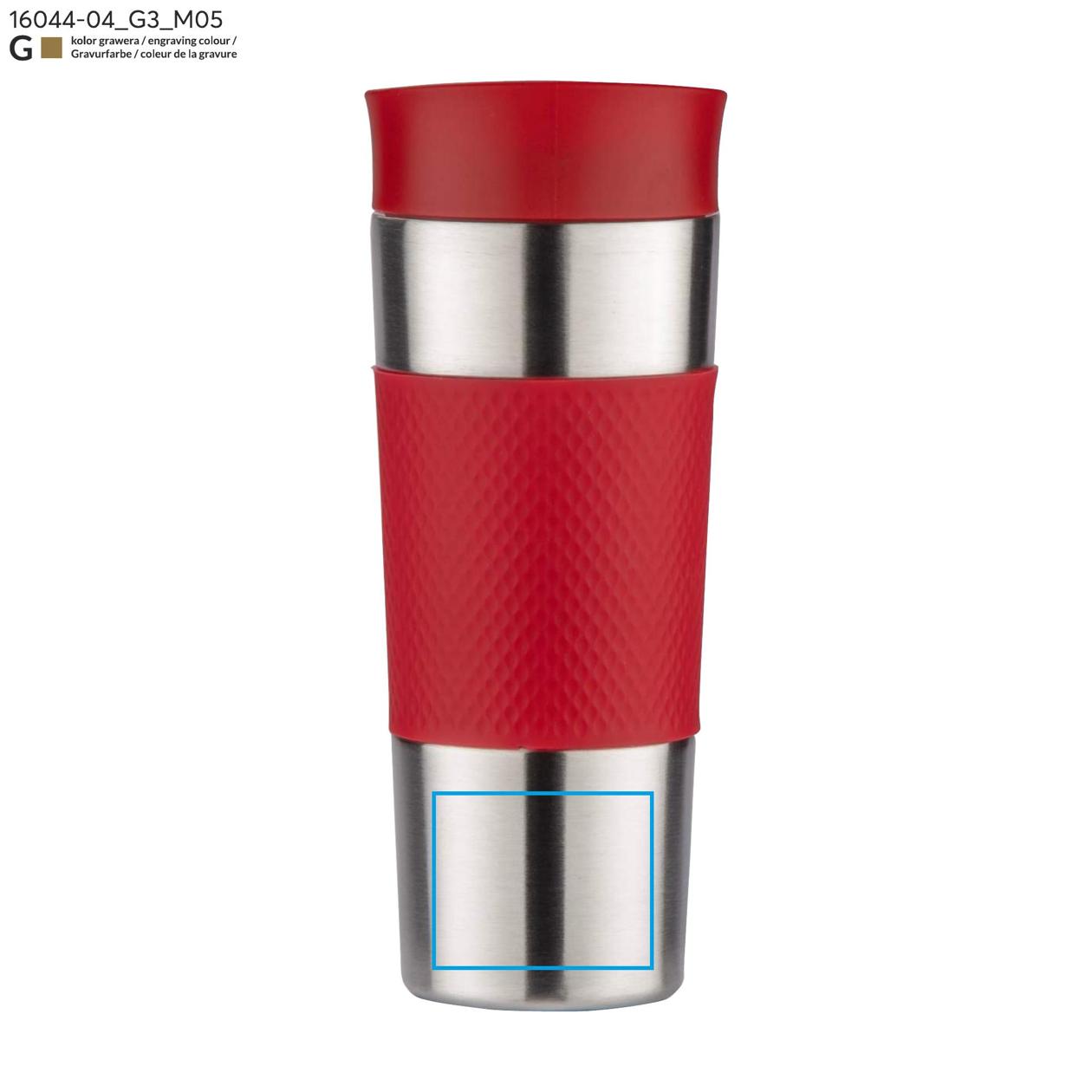 Kubek termiczny RONDE 420 ml czerwony