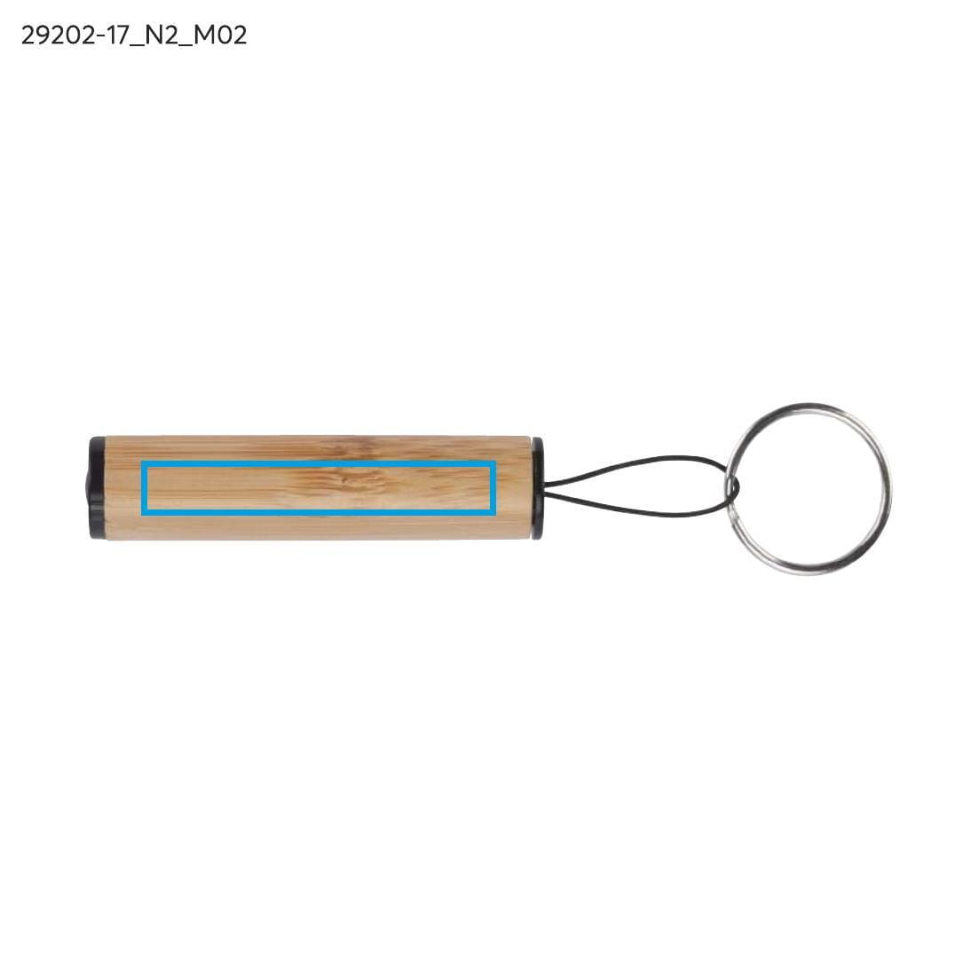 Lampe de poche avec porte-clés DULO beige (naturel) avec logo