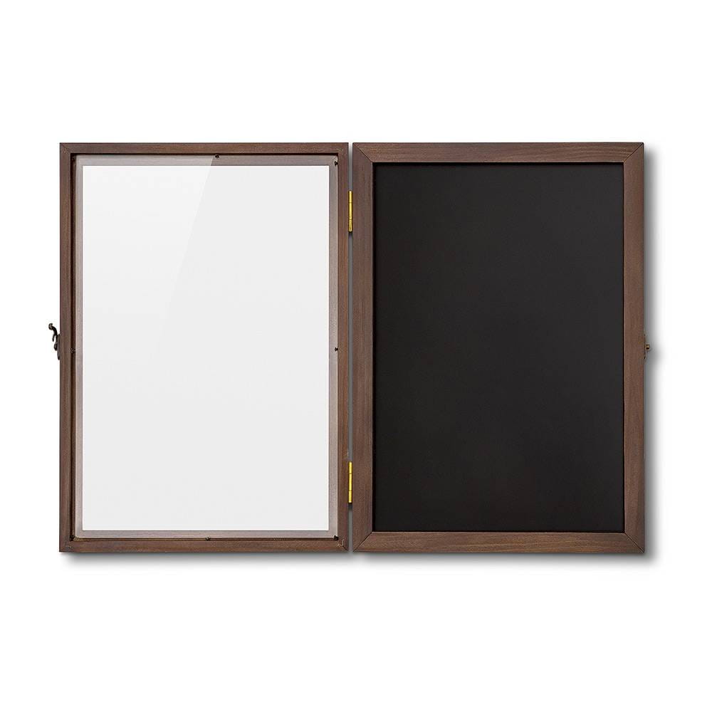 Drewniana gablota A3 31x43 cm zamykana na trzpień do użytku wewnętrznego gablota wewnętrzna gablota ogłoszeniowa gablota informacyjna tablica ogłoszeń tablica informacyjna