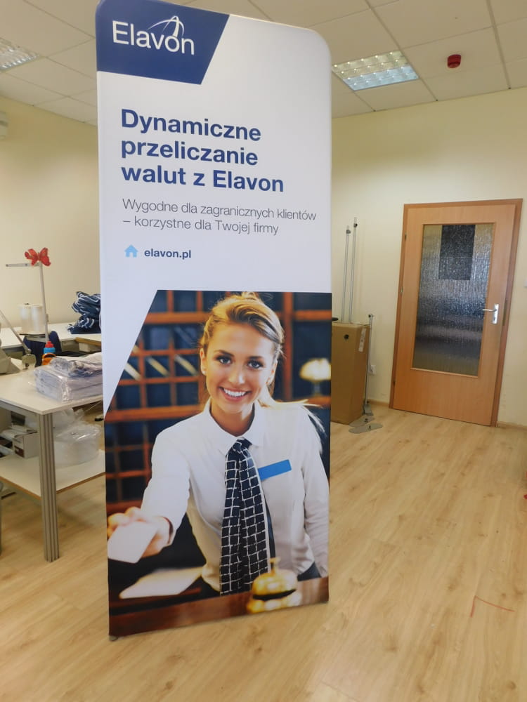 Monolith fabric stand 0,9 x 2,3 m with a double-sided printout