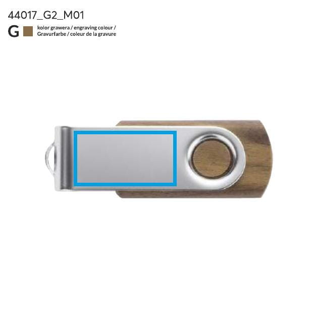 Clé USB TWISTER NOYER 16 GB marron