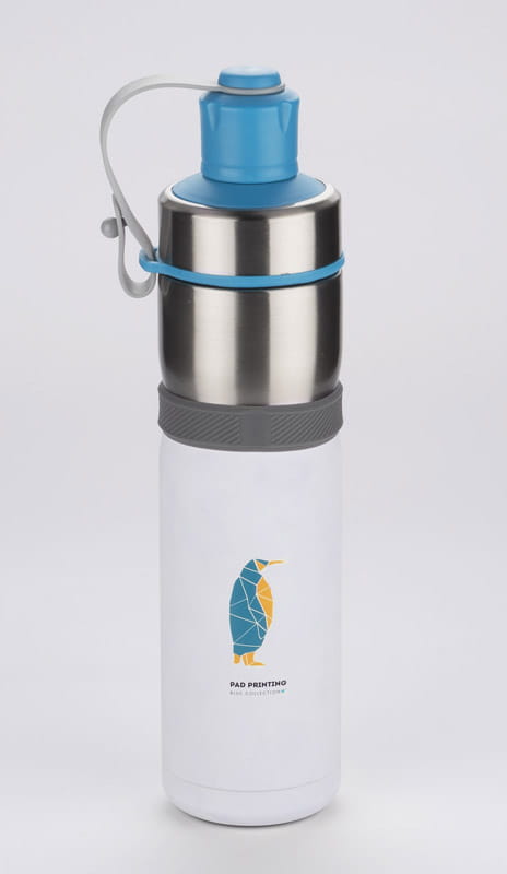 Bidon termiczny BREEZE 500 ml biały