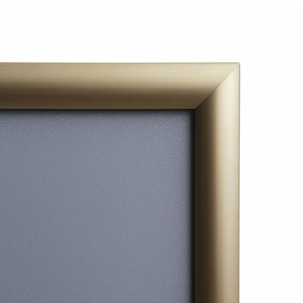 Ramka zatrzaskowa KRAST A1 (59,4 x 84,1 cm) aluminiowa złota z ostrym prostym narożnikiem rama ramka plakatowa OWZ ścienna na plakat na zdjęcia profil 25 mm