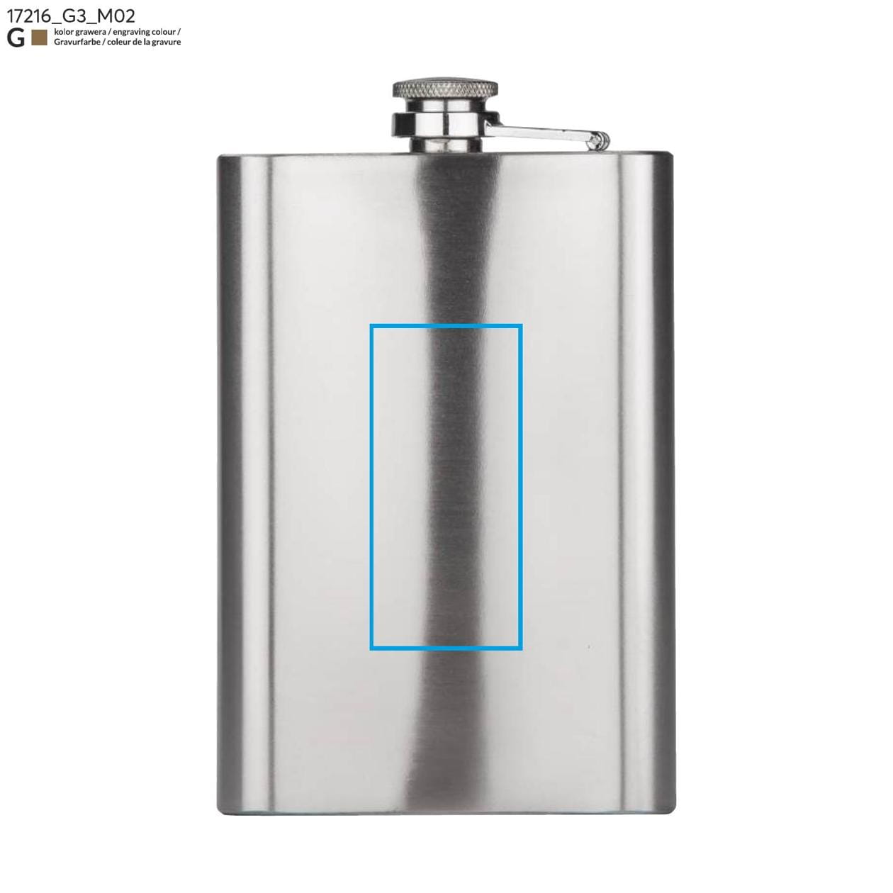 Piersiówka NEVIS 240 ml srebrny