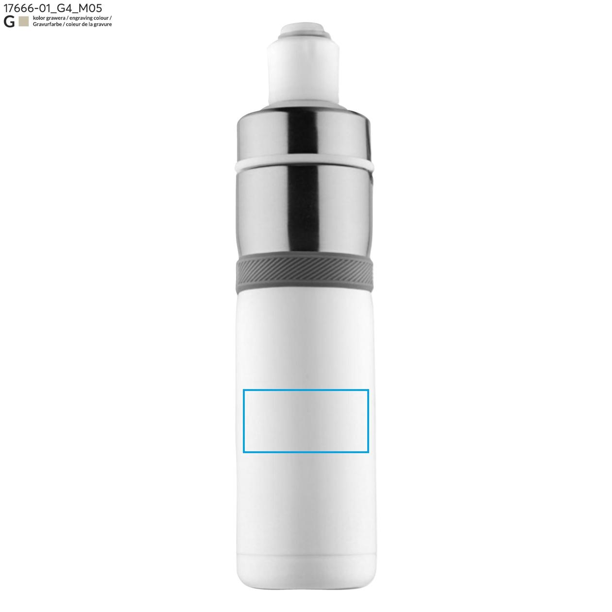 Bidon termiczny BREEZE 500 ml biały