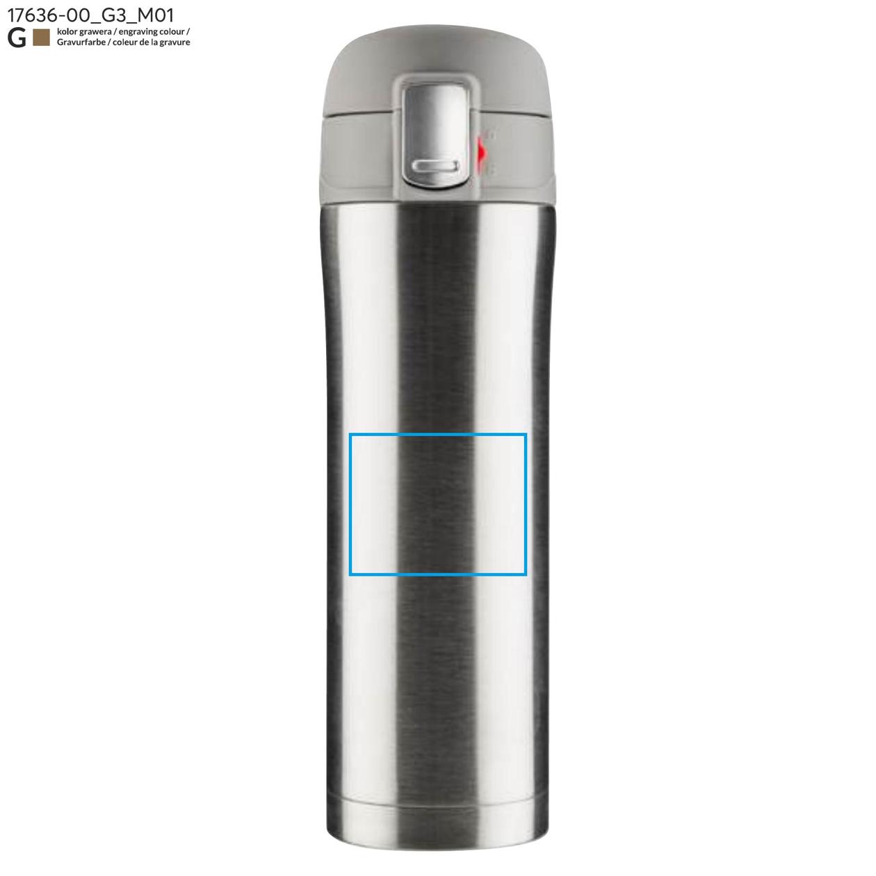 Kubek termiczny LOCK 440 ml srebrny