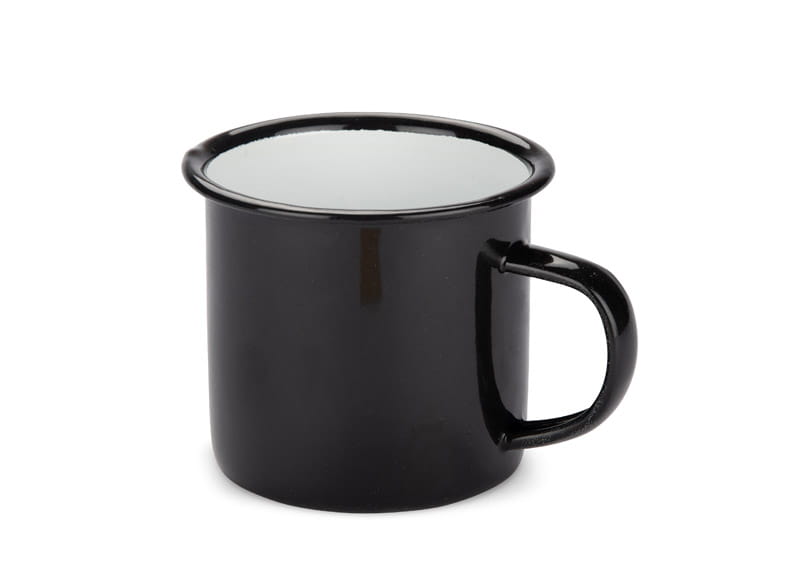 Kubek emaliowany EMAL 300 ml czarny z logo