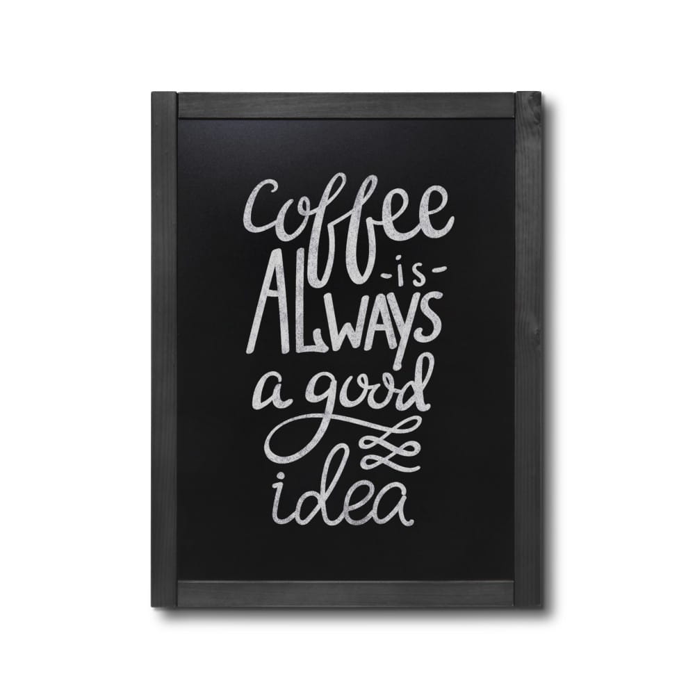 NATURE Classic Chalkboard  Black 60 x 80 cm, Wooden Chalkboard with a Black Surface for Writing with Chalk Markers