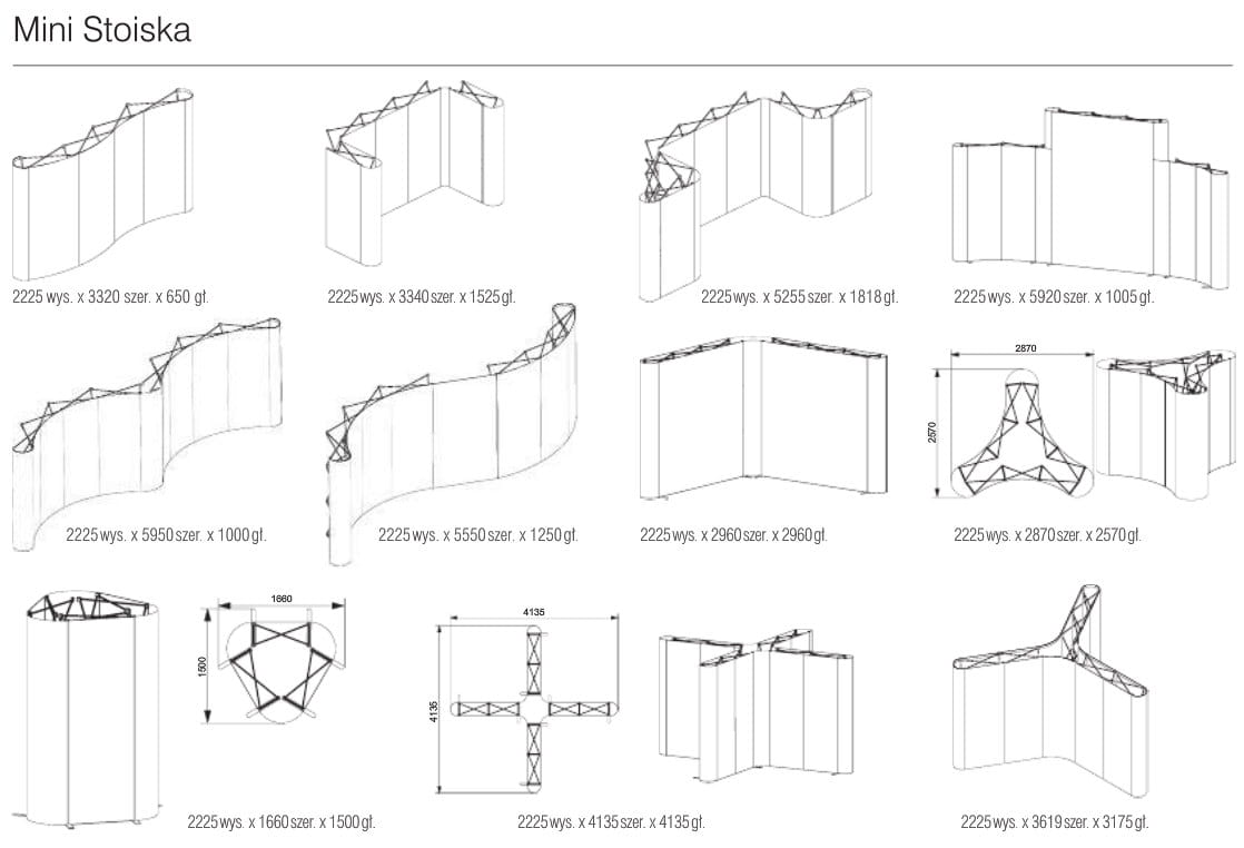 Pop-up premium set - curved wall 2.5 x 2.2 m + case with one-sided print