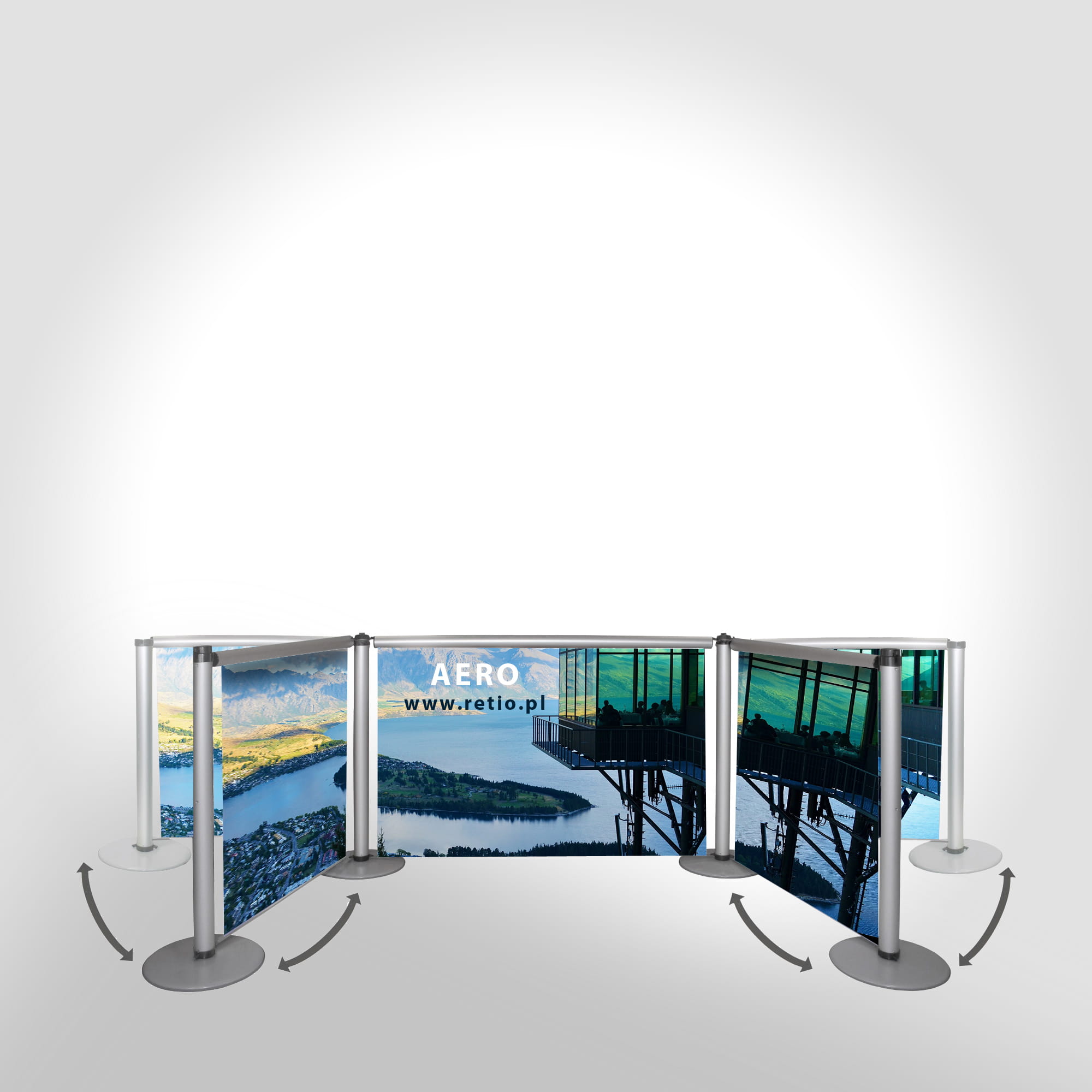 AERO Banner Stand Kit 4,5 x 2,1 m with a single-sided printout