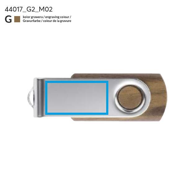 Clé USB TWISTER NOYER 16 GB marron