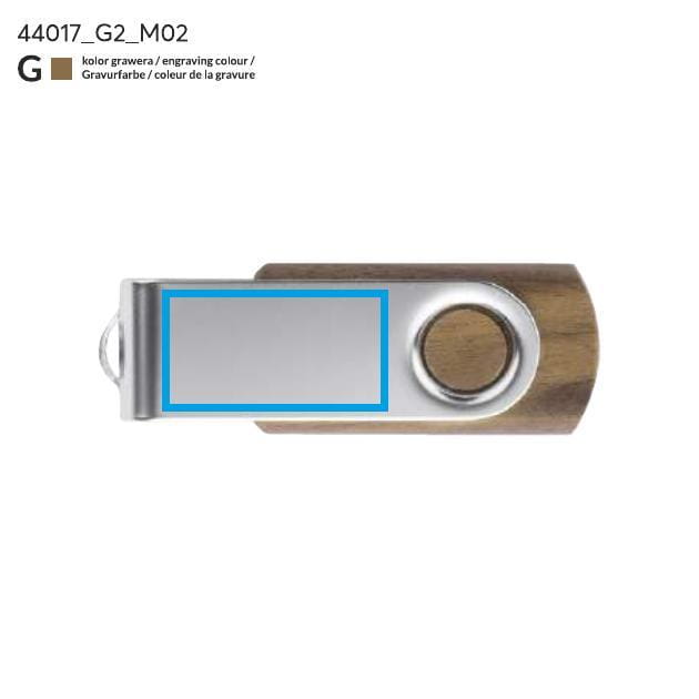 Clé USB TWISTER NOYER 16 GB marron
